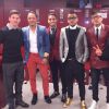 Les footballeurs Lionel Messi, Adriano Correira, Douglas Pereira dos Santos, Dani Alves, Neymar Jr. et Rafinha, sur leur 31 à l'issue de leur victoire face au Real Madrid. Barcelone, le 22 mars 2015.