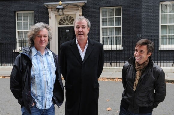 Les animateurs de Top Gear James May, Jeremy Clarkson et Richard Hammond à Londres, le 29 novembre 2011