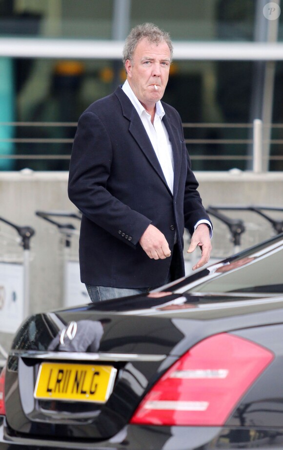 Jeremy Clarkson à l'aéroport de Heathrow à Londres, le 30 mars 2014