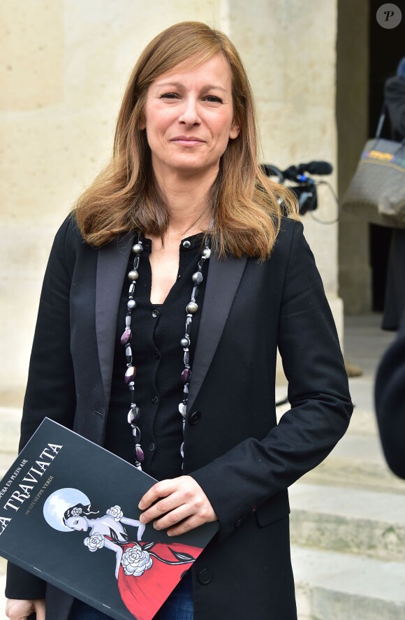 Anne Gravoin - Conférence de presse pour le lancement de la nouvelle saison d'Opéra en plein air avec la présentation de "La Traviata" dans la cour d'honneur des Invalides à Paris, le 13 mars 2015.