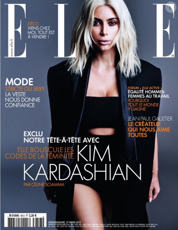 Kim Kardashian photographiée par Jan Welters pour Elle. Numéro en kiosques ce vendredi 27 mars.