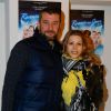 Tristane Banon enceinte et son compagnon Pierre Ducrocq - Photocall lors de la générale de la pièce "Revenir un jour (remix)" aux feux de la rampe à Paris le 26 mars 2015.