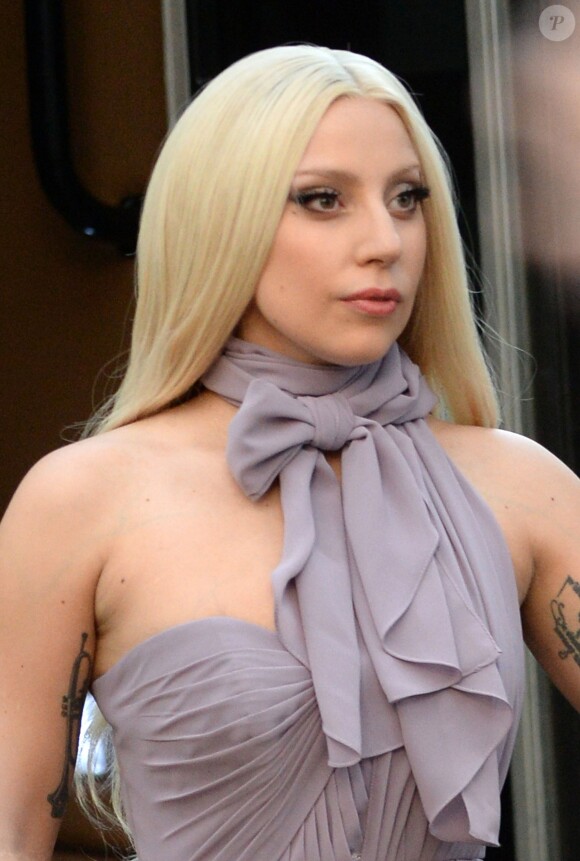 Exclusif - Lady Gaga demoiselle d'honneur stylée au mariage de sa meilleure amie d'enfance à la Nouvelle-Orléans, le 20 mars 2015.