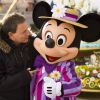 Marc-Olivier Fogiel célèbre le printemps à Disneyland Paris. Mars 2015