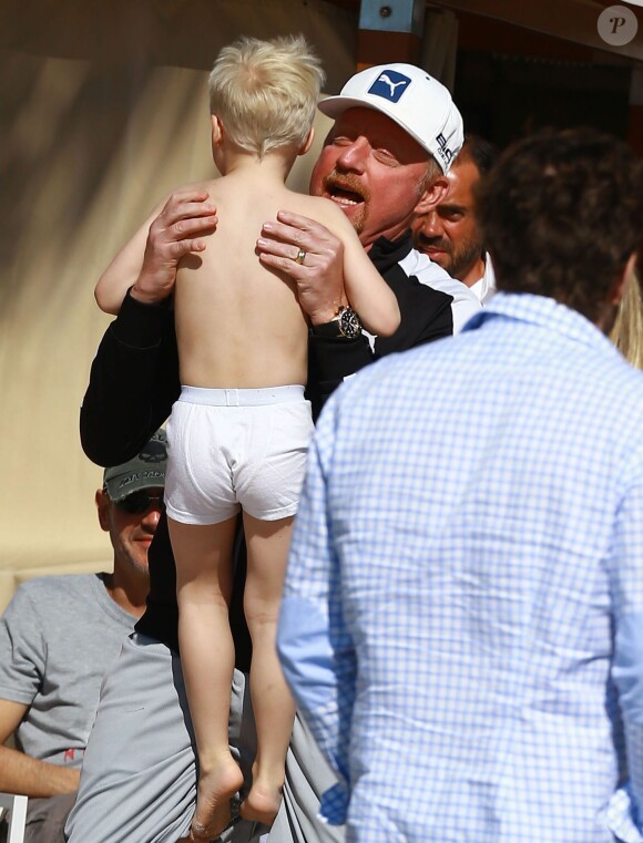 Boris Becker et son petit Amadeus, à Miami, le 29 mars 2015