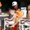 Boris Becker, à Miami avec sa belle Lilly Kerssenberg et leur petit Amadeus, où ils ont retrouvé Elias, le fils de l'ex-joueur de tennis, le 29 mars 2015