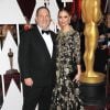 Harvey Weinstein et sa femme Georgina Chapman à la 87ème cérémonie des Oscars à Hollywood, le 22 février 2015