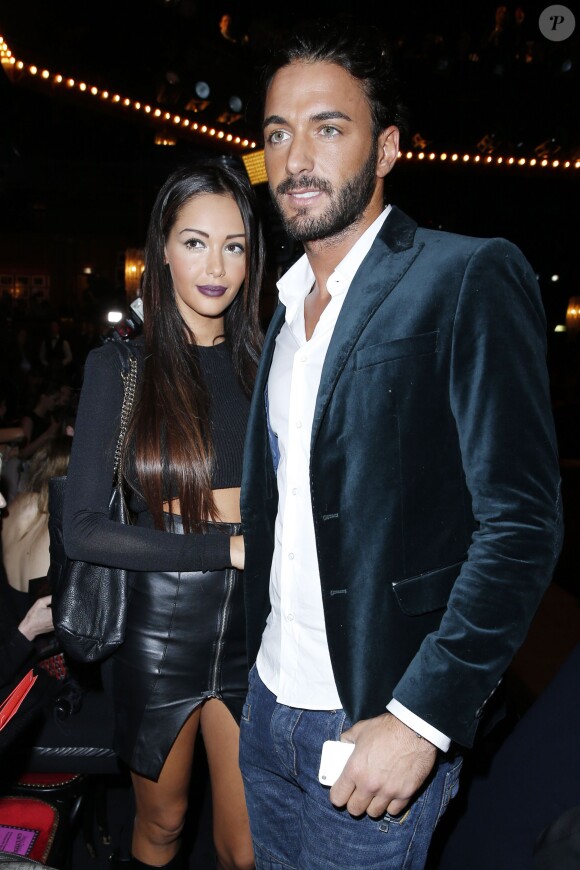 Nabilla Benattia et Thomas Vergara - People au defile de mode "Jean-Paul Gaultier", collection pret-a-porter printemps-ete 2014, au Paradis Latin a Paris. Le 28 septembre 2013
