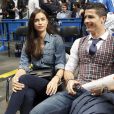  Cristiano Ronaldo et sa compagne Irina Shayk lors du match d'Euroleague entre le Real Madrid et le CSK Moscou le 20 mars 2014 &agrave; Madrid 