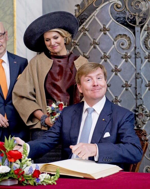 Le roi Willem-Alexander et la reine Maxima des Pays-Bas en visite à Lübeck, le 19 mars 2015.