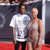Wiz Khalifa et sa femme Amber Rose - Cérémonie des MTV Video Music Awards à Inglewood. Le 24 août 2014