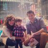 Vanessa Lachey a ajouté une photo d'elle avec son mari Nick et leur fils Camden sur Instagram, le 14 juin 2014