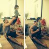 Vanessa Lachey a ajouté une photo de son mari Nick et leur fils Camden John sur Instagram, le 11 avril 2014