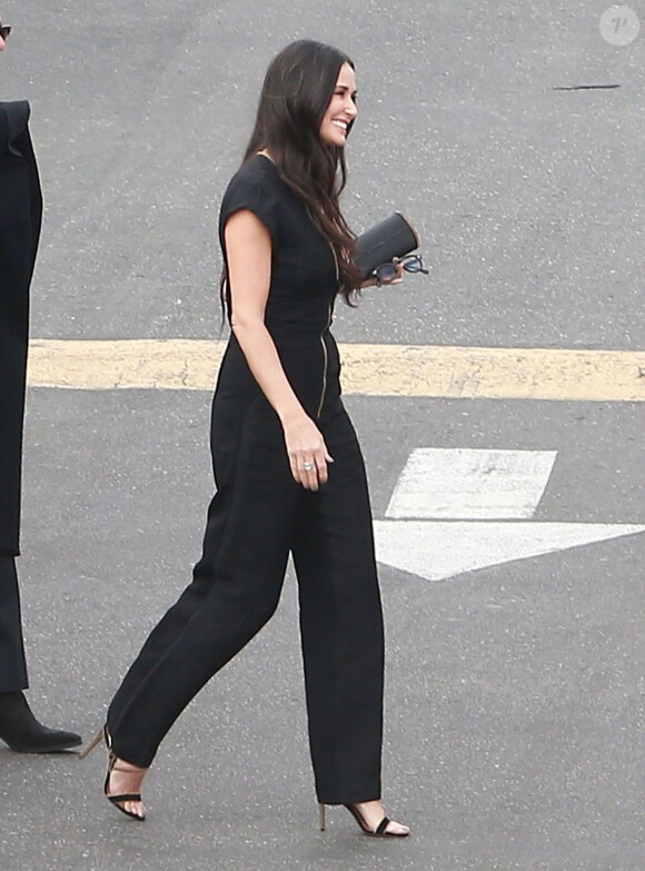 Bruce Willis et son ex-femme Demi Moore sont venus soutenir leur fille Rumer, qui participe à la nouvelle saison de l'émission  "Dancing with the Stars" à Hollywood le 16 mars 2015.