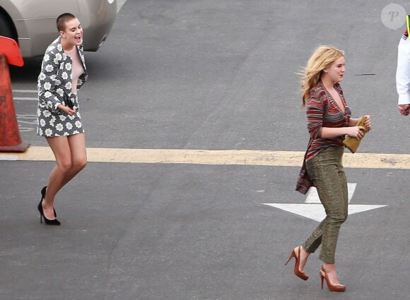 Exclusif - Tallulah Belle Willis et Scout LaRue Willis venus soutenir leur soeur Rumer, qui participe à la nouvelle saison de l'émission  "Dancing with the Stars" à Hollywood le 16 mars 2015. 