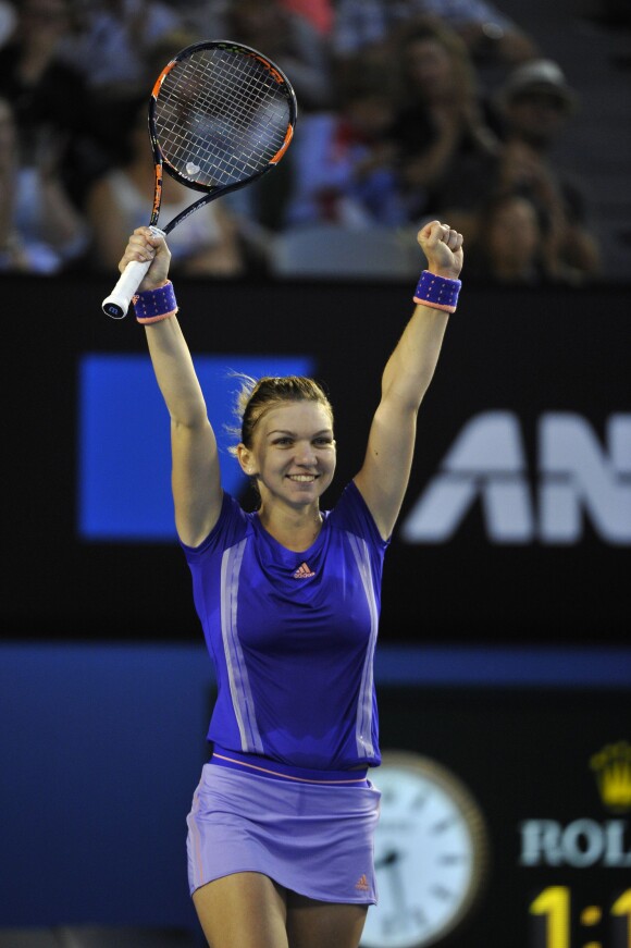 Simona Halep à l'Open d'Australie, Melbourne, le 25 janvier 2015. 