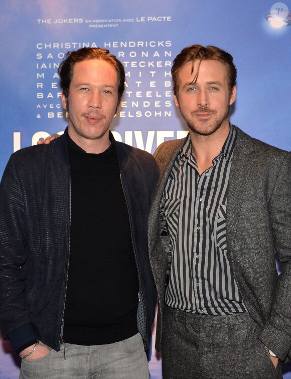 Ryan Gosling et Reda Kateb - Avant-première du film "Lost River" au cinéma UGC Bercy à Paris, le 7 avril 2015.