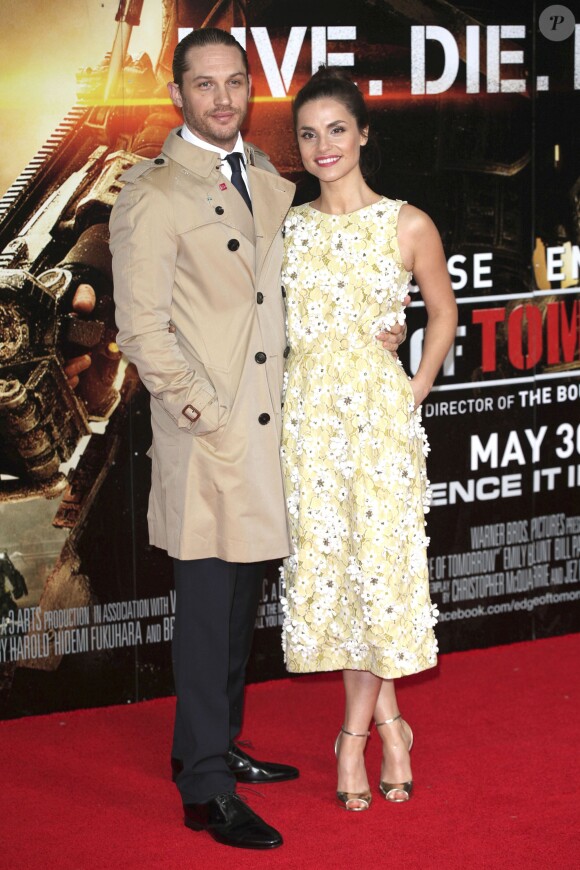 Tom Hardy, Charlotte Riley lors de la première mondiale du film "Edge of Tomorrow" à Londres, le 27 mai 2014