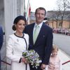 La princesse Marie et le prince Joachim à Aarhus. La reine Margrethe II de Danemark célébrait le 8 avril 2015 à Aarhus son 75e anniversaire (en date du 16 avril), entourée du prince consort Henrik, du prince Frederik et de la princesse Mary, et du prince Joachim et de la princesse Marie.