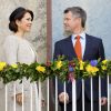 Mary et Frederik de Danemark au balcon de l'Hôtel de Ville. La reine Margrethe II de Danemark célébrait le 8 avril 2015 à Aarhus son 75e anniversaire (en date du 16 avril), entourée du prince consort Henrik, du prince Frederik et de la princesse Mary, et du prince Joachim et de la princesse Marie.
