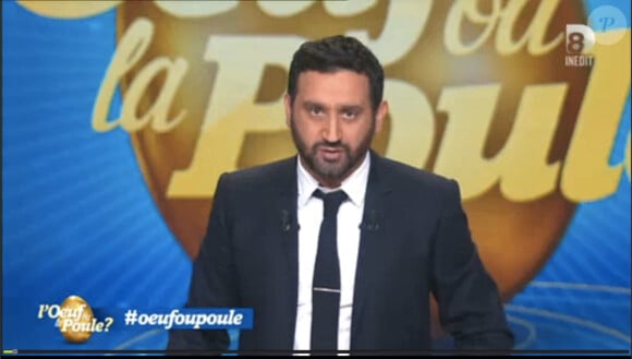Cyril Hanouna dans L'Oeuf ou la Poule sur D8, le jeudi 9 avril 2015.