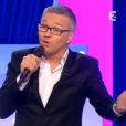 Laurent Ruquier présente  On n'est pas couché  sur France 2, le samedi 11 avril 2015.