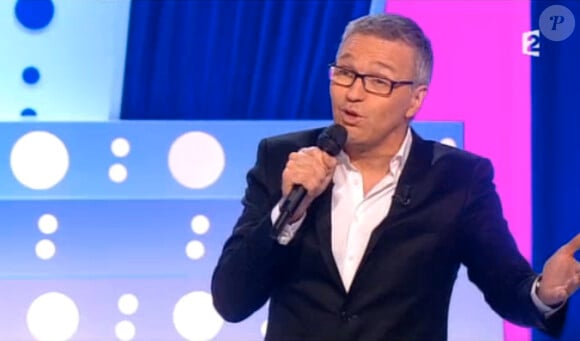 Laurent Ruquier présente On n'est pas couché sur France 2, le samedi 11 avril 2015.
