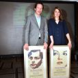 Reda Kateb (gagnant du Prix Patrick Dewaere 2015) et Adèle Haenel (gagnante du Prix Romy Schneider 2015) - La 34e édition des Prix Romy Schneider et Patrick Dewaere au Sofitel Paris Le Faubourg à Paris, le 13 avril 2015.