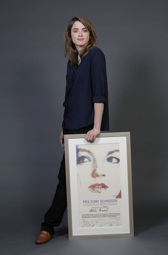 Adèle Haenel, Prix Romy Schneider à Paris le 13 avril 2015.