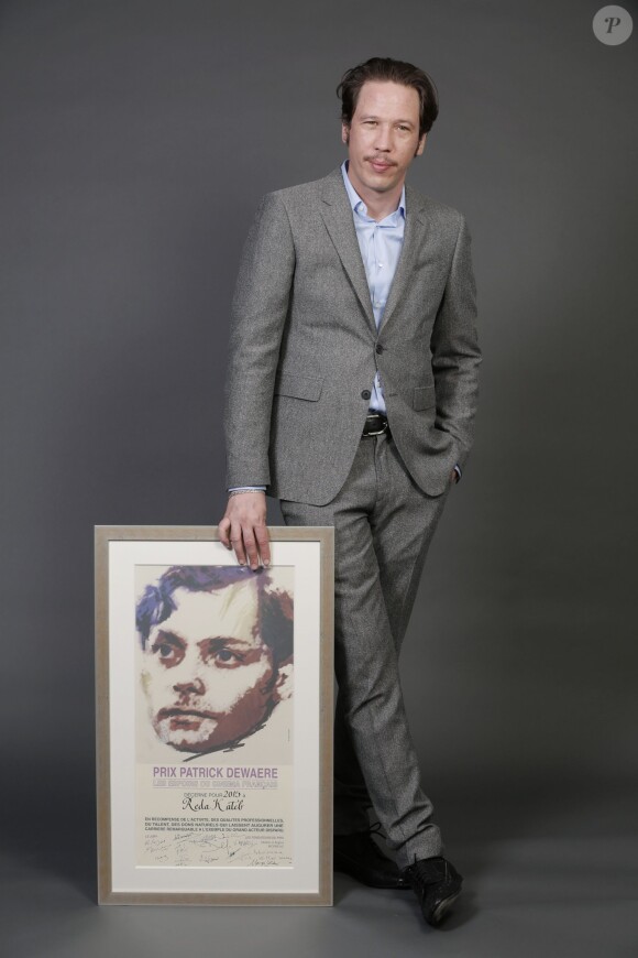 Reda Kateb, prix Patrick Dewaere à Paris le 13 avril 2015.