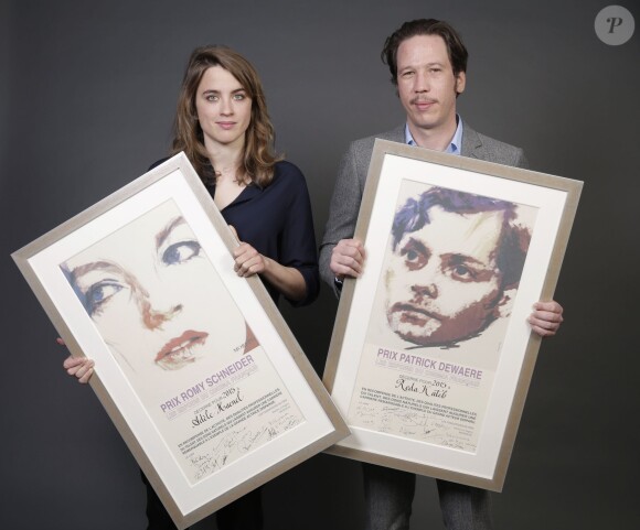 Adèle Haenel et Reda Kateb, Prix Romy Schneider et Patrick Dewaere 2015 à Paris, le 13 avril.