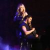 Madonna embrasse Drake sur scène au 3ème jour du Festival de "Coachella Valley Music and Arts" à Indio, le 11 avril 2015