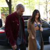 Kanye West et Kim Kardashian arrivent au magasin Montaigne Market à Paris. Le 14 avril 2015.