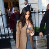 Kanye West et Kim Kardashian quittent le magasin Montaigne Market à Paris. Le 14 avril 2015.