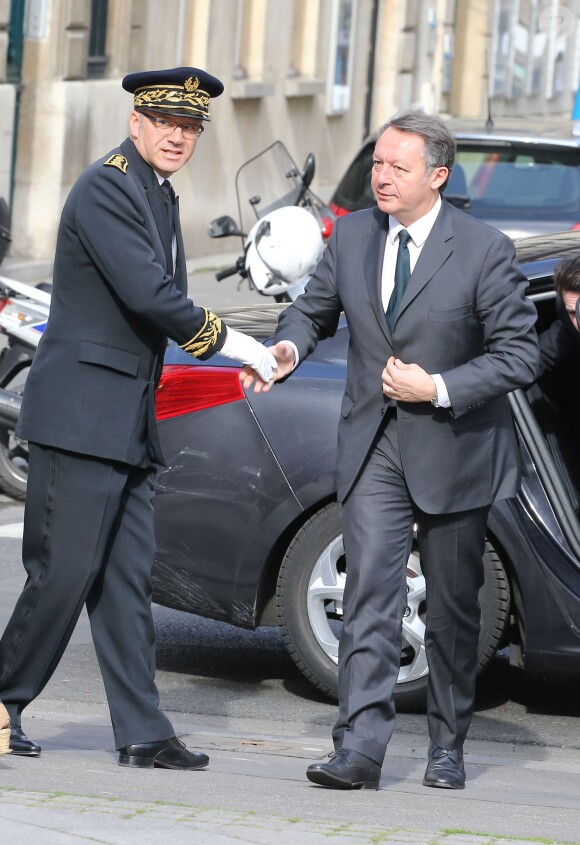 Thierry Braillard, secrétaire d'État aux Sports - Obsèques de Patrice Dominguez en la Basilique Sainte-Clotilde à Paris le 16 avril