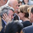  Jean-Louis Borloo, Cendrine Dominguez - Obs&egrave;ques de Patrice Dominguez en la Basilique Sainte-Clotilde &agrave; Paris le 16 avril 2015 