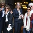  B&eacute;atrice Sch&ouml;nberg - Sorties des obs&egrave;ques de Patrice Dominguez en la basilique Sainte Clotilde &agrave; Paris. Le 16 avril 2015 