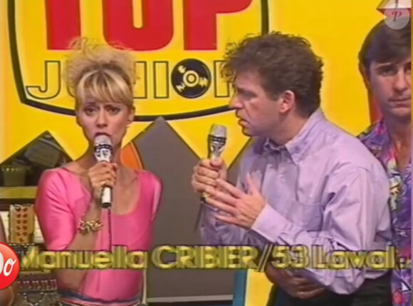 Hélène Rollès lors de sa première télé en juin 1988, sur le plateau de Dorothée.