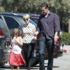 Michelle Williams et son petit ami Jason Segel vont chercher sa fille Matilda à l'école, Los Angeles, le 27 août 2012 