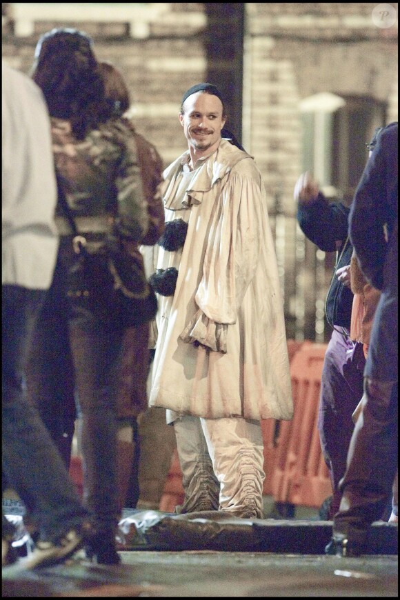 Heath Ledger sur le tournage de The Imaginarium of Doctor Parnassus, le 18 janvier 2008