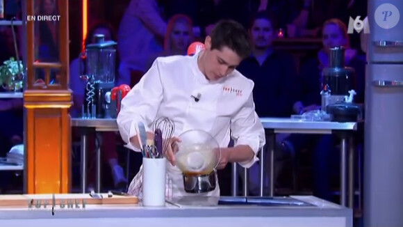 Xavier Koenig, dans Top Chef, le choc des champions 2015, sur M6, le lundi 20 avril 2015.