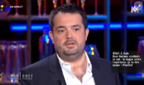 Jean-François Piège, dans Top Chef, le choc des champions 2015, sur M6, le lundi 20 avril 2015.