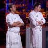 Pierre Augé et Xavier Koenig dans Top Chef, le choc des champions 2015, sur M6, le lundi 20 avril 2015.