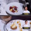 Les desserts de Pierre et Xavier dans Top Chef, le choc des champions 2015, sur M6, le lundi 20 avril 2015.
