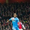 Jordan Ayew lors du match de Ligue des champions entre Arsenal et l'Olympique de Marseille à l'Emirates Stadium de Londres, le 26 novembre 2013