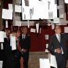 Le prince Albert II de Monaco prenait part le 22 avril 2015 au vernissage de l'exposition Another Day on Earth du photographe Gérard Rancinan, au Musée Océanographique de Monaco, en présence de l'artiste.