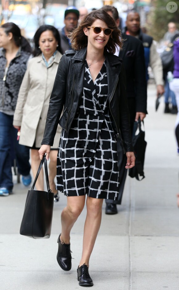 Cobie Smulders arrive au déjeuner "Juror" du Festival du film Tribeca 2015 à New York, le 16 avril 2015 