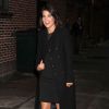 Cobie Smulders arrive devant les studios de l'emission "The Late Show With David Letterman" a New York. Le 7 novembre 2013  