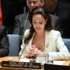 L'actrice Angelina Jolie, toujours plus engagée, intervient devant le Conseil de sécurité de l'ONU, en sa qualité d'envoyée spéciale du Haut commissariat de l'ONU, le vendredi 24 avril 2015