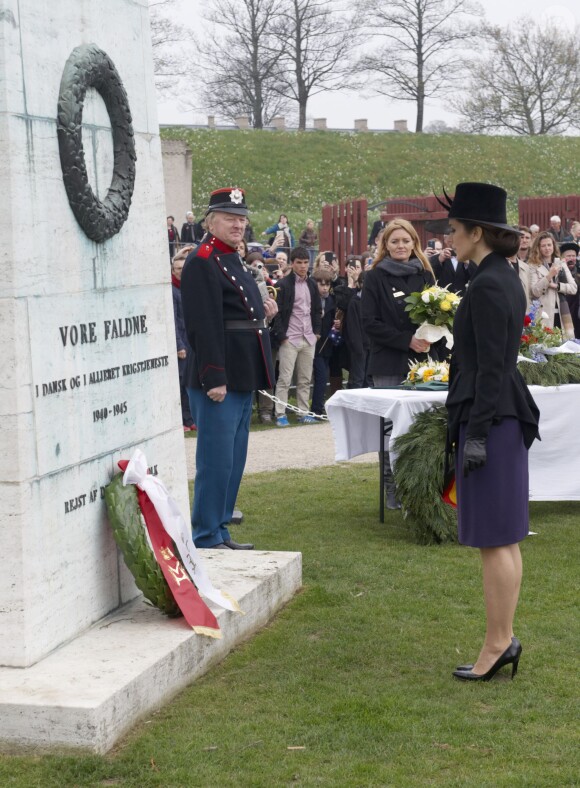 La princesse Mary de Danemark lors d'une cérémonie pour l'ANZAC Day à la citadelle de Copenhague, le 25 avril 2015.